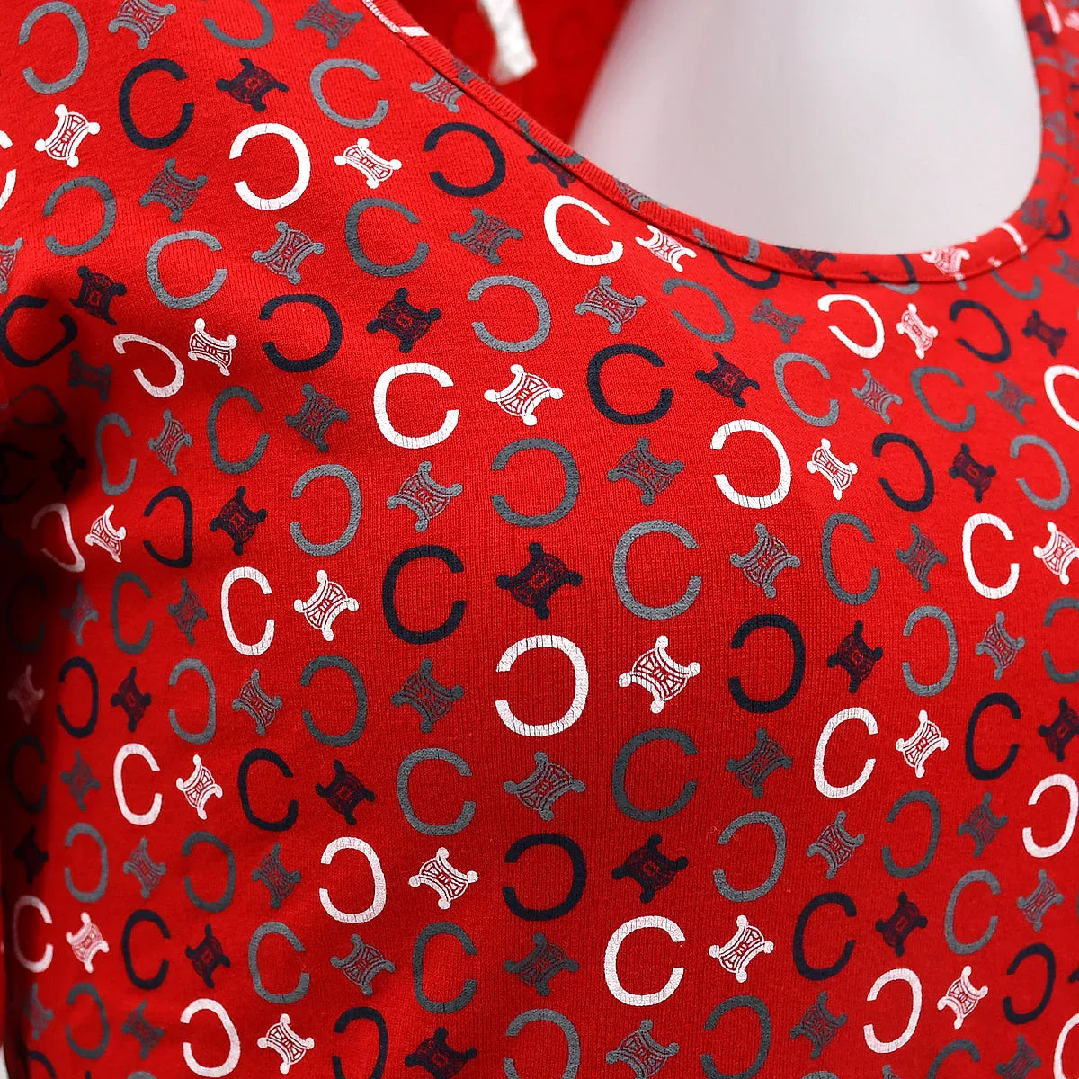 Celine C Macadam T-shirt Red #M