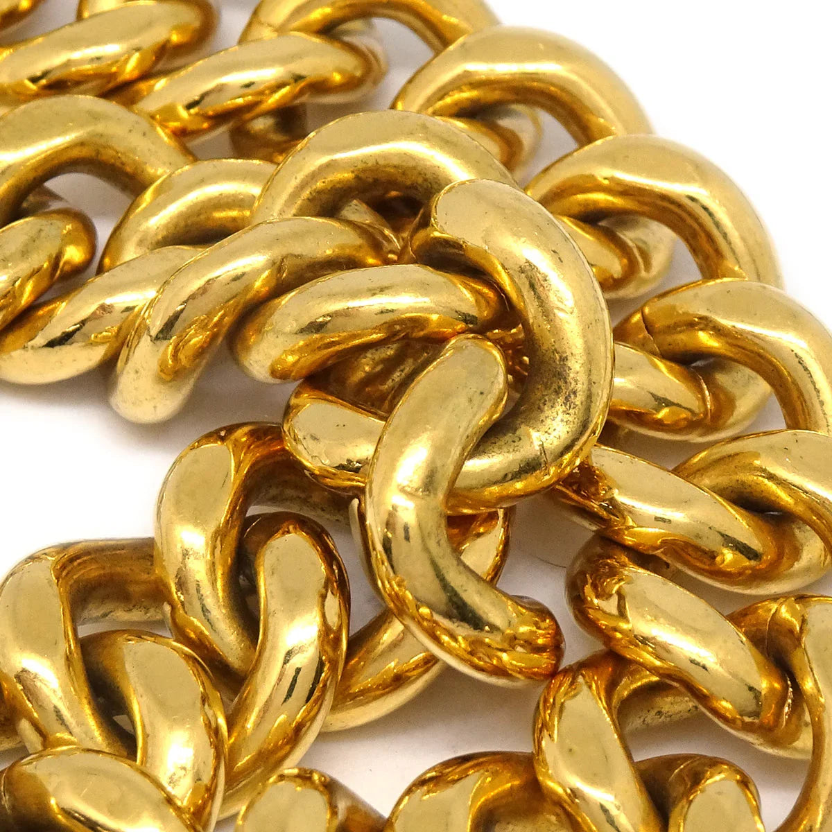 Chanel Turnlock Chain Pendant Necklace Gold 96A