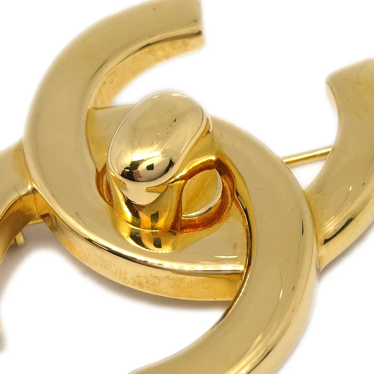 Chanel CC Brooch Pin Gold 96A