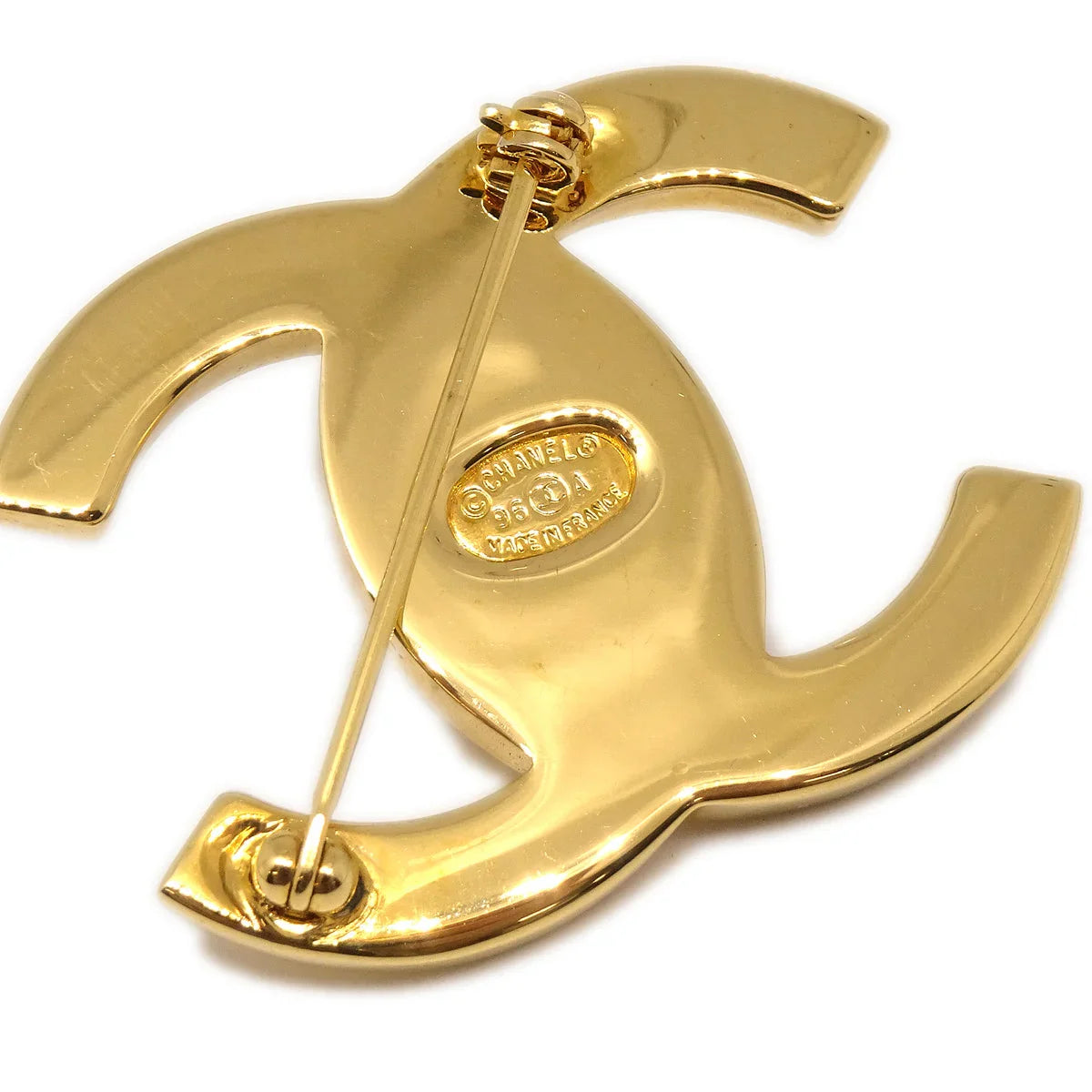Chanel CC Brooch Pin Gold 96A