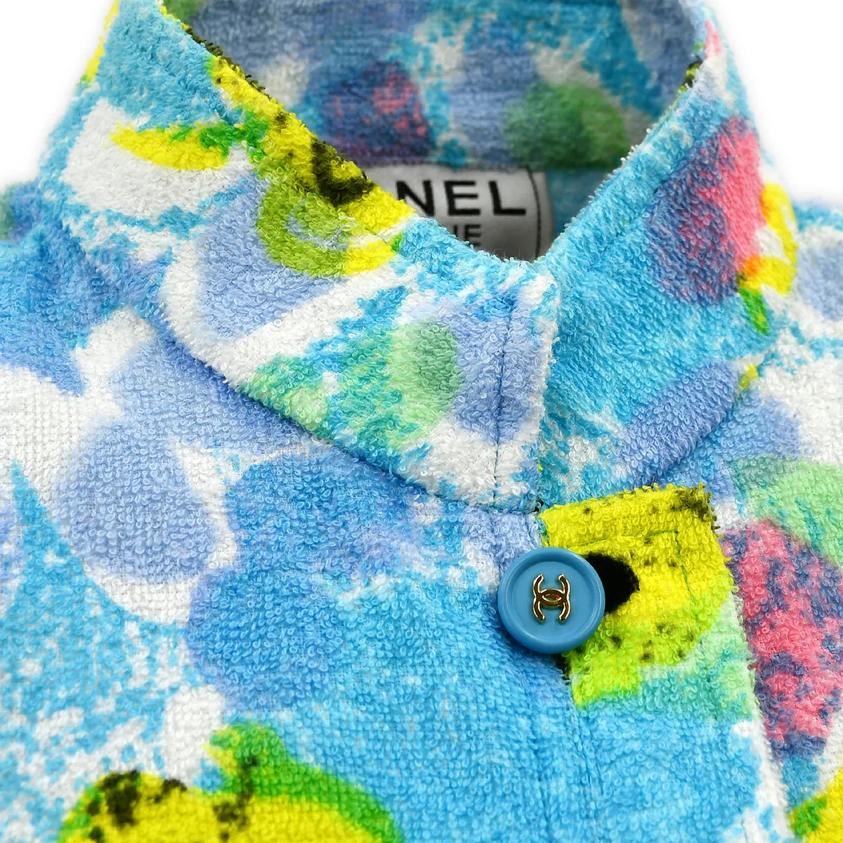 Chanel Setup Sleeveless Vest Jacket Skirt Blue 97P #40