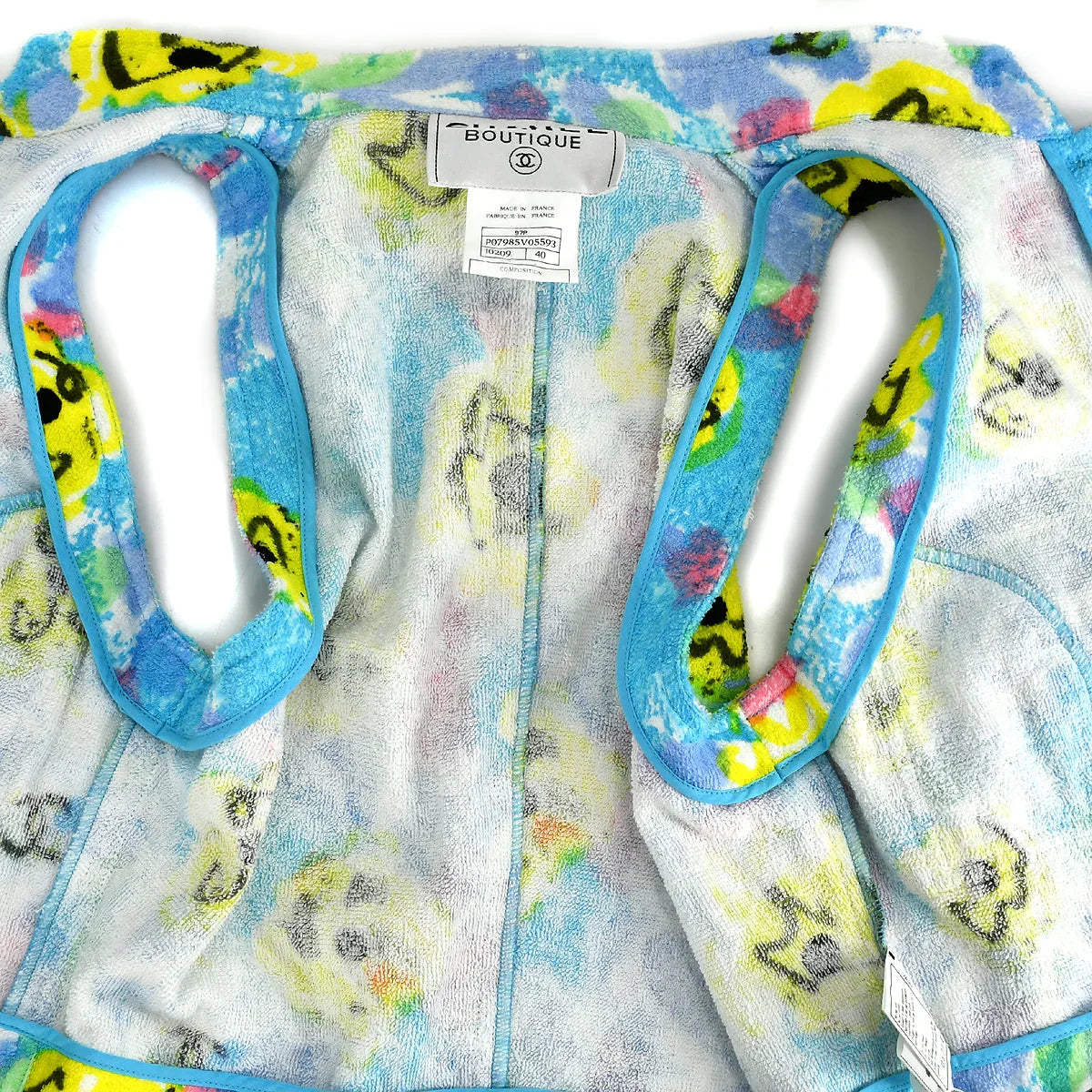 Chanel Setup Sleeveless Vest Jacket Skirt Blue 97P #40