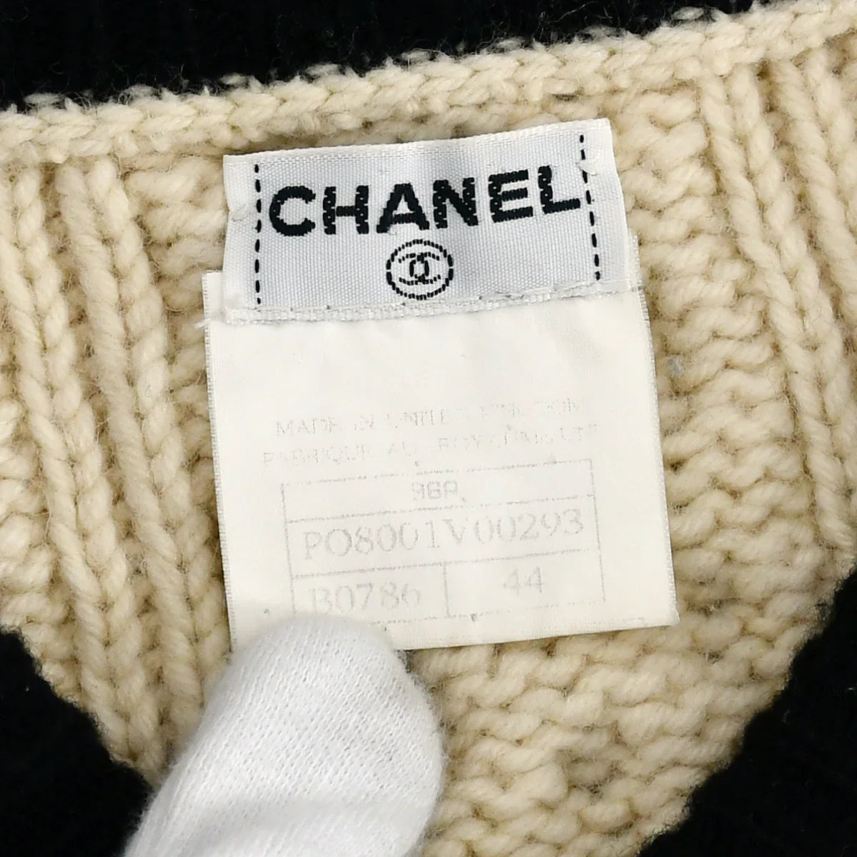 Chanel Fall 1996 wool fisherman knit jumper #44