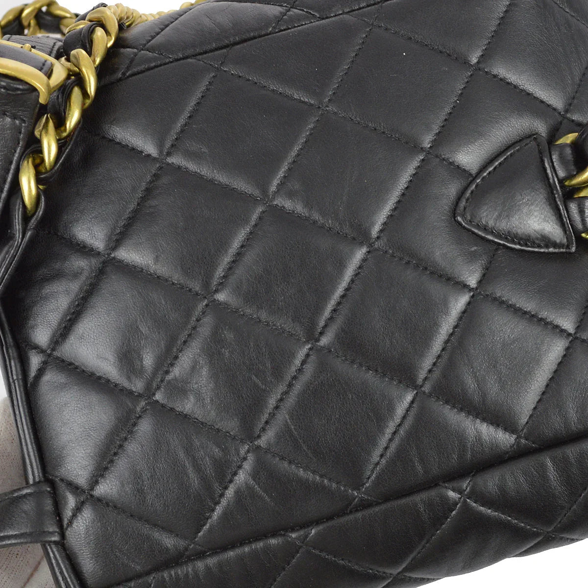 Chanel 1991-1994 Black Lambskin Small Duma Backpack