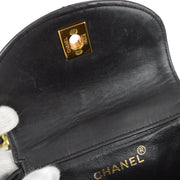 Chanel 1991-1994 Black Lambskin Small Duma Backpack