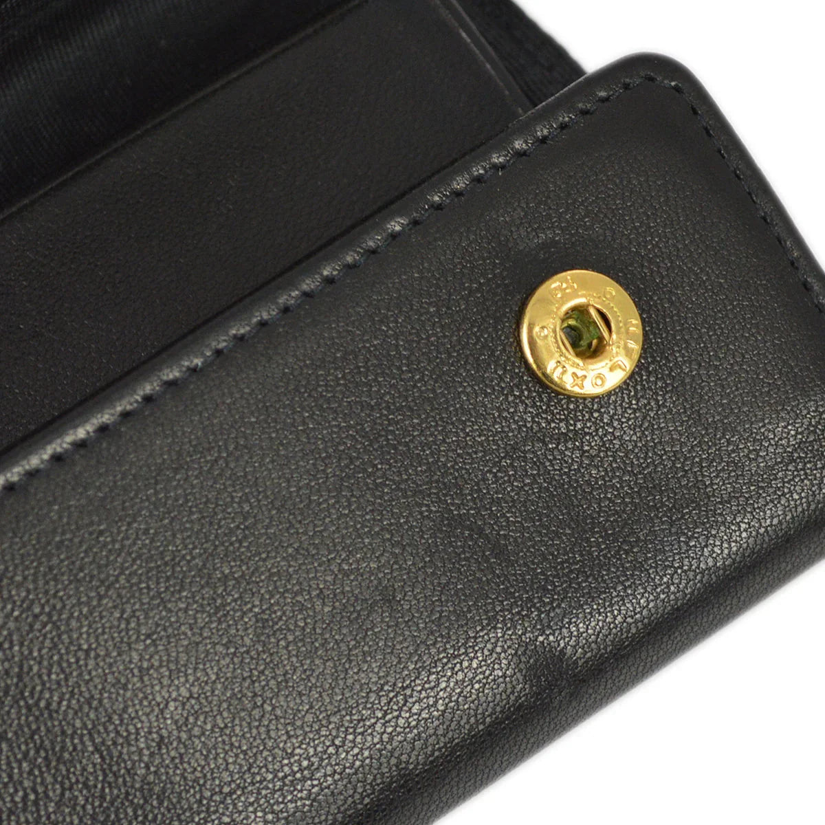 Chanel 1997-1999 Key Case Black Lambskin Small Good