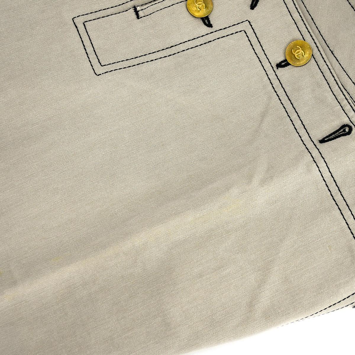 Chanel Skirt Beige Denim #44
