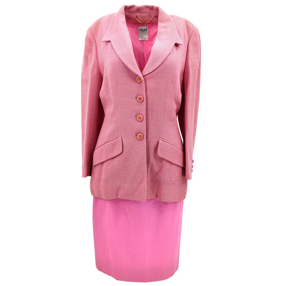 Celine single-breasted wool skirt suit  #42