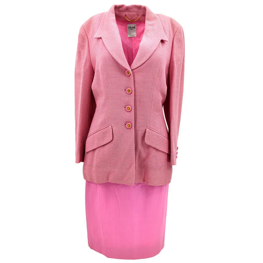 Celine single-breasted wool skirt suit  #42