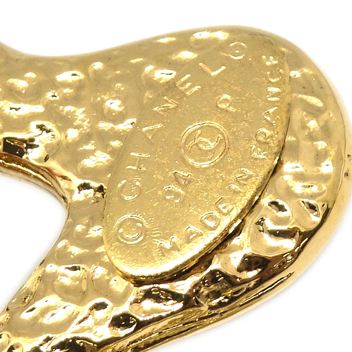 Chanel Clover Brooch Pin Gold 94P