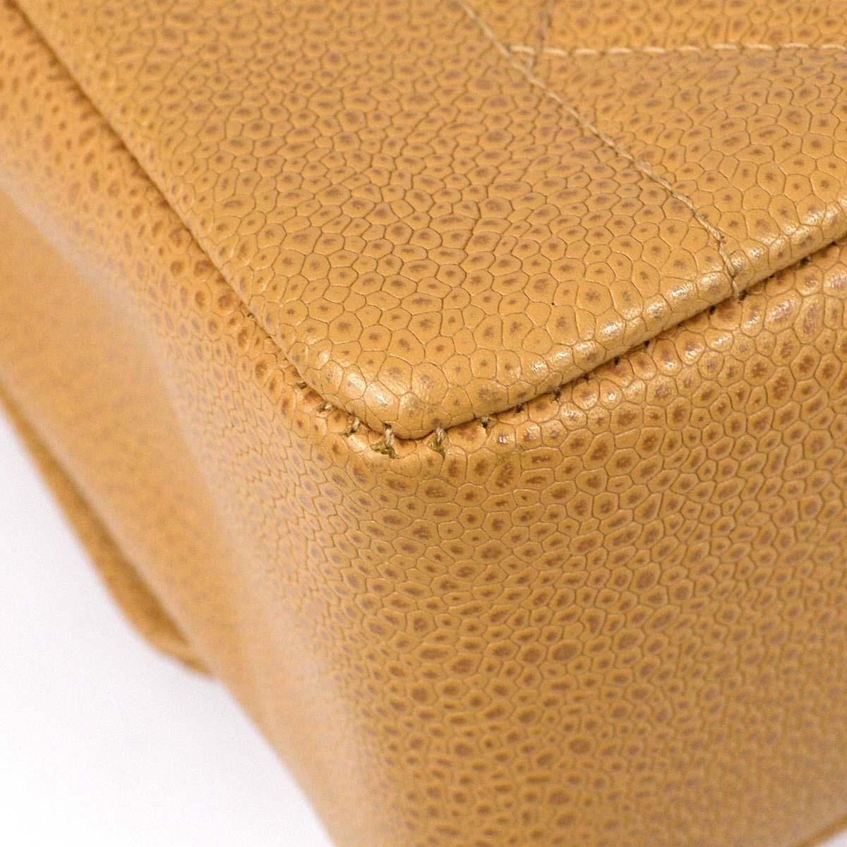 Chanel 1994-1996 Beige Caviar Small Diana Shoulder Bag