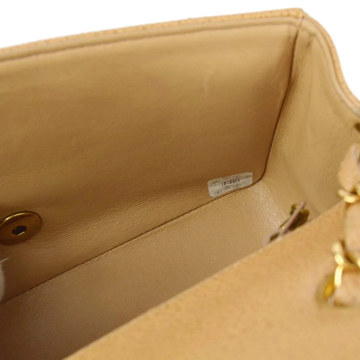 Chanel 1994-1996 Beige Caviar Small Diana Shoulder Bag