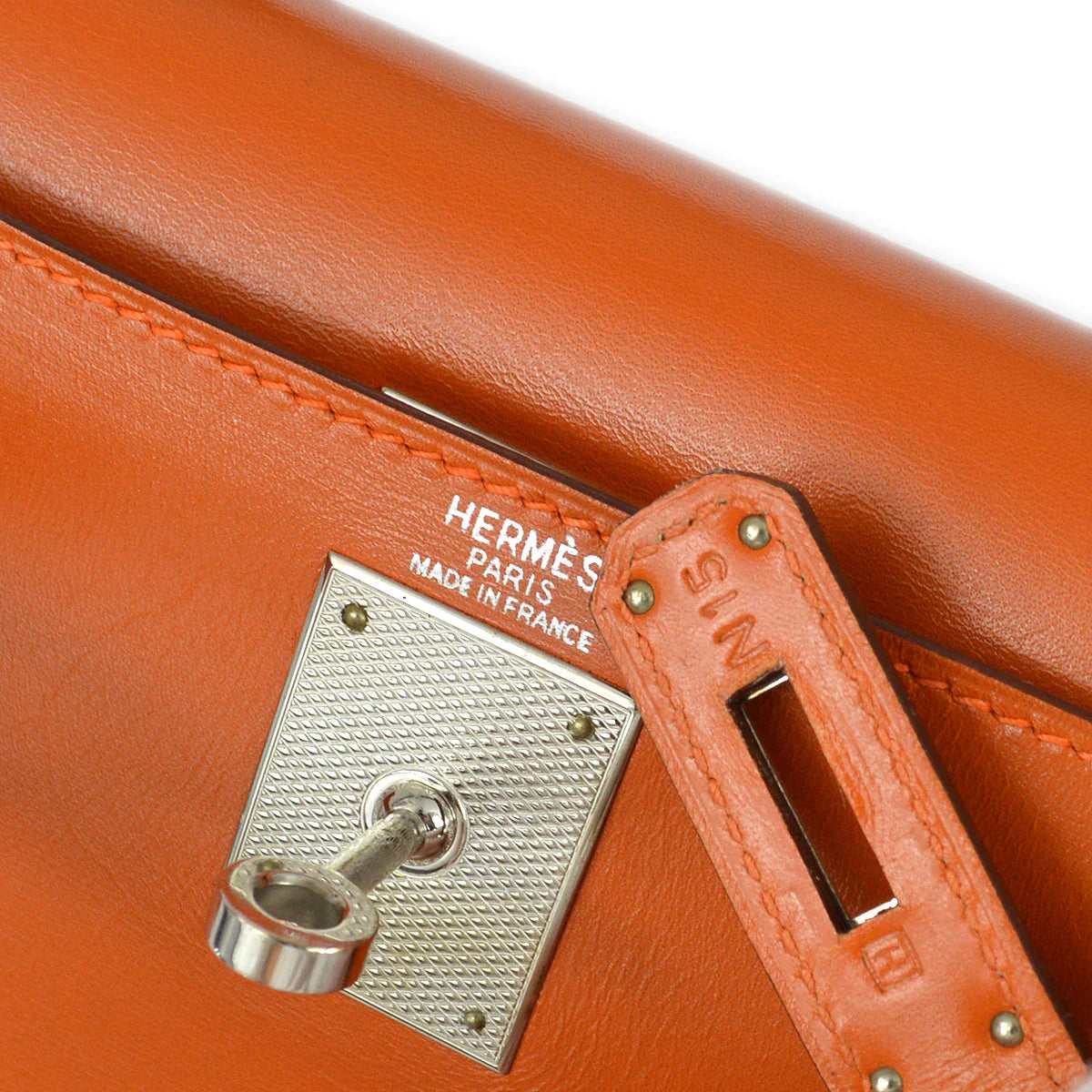 Hermes * 2004 Orange Box Calf Kelly 28 Sellier