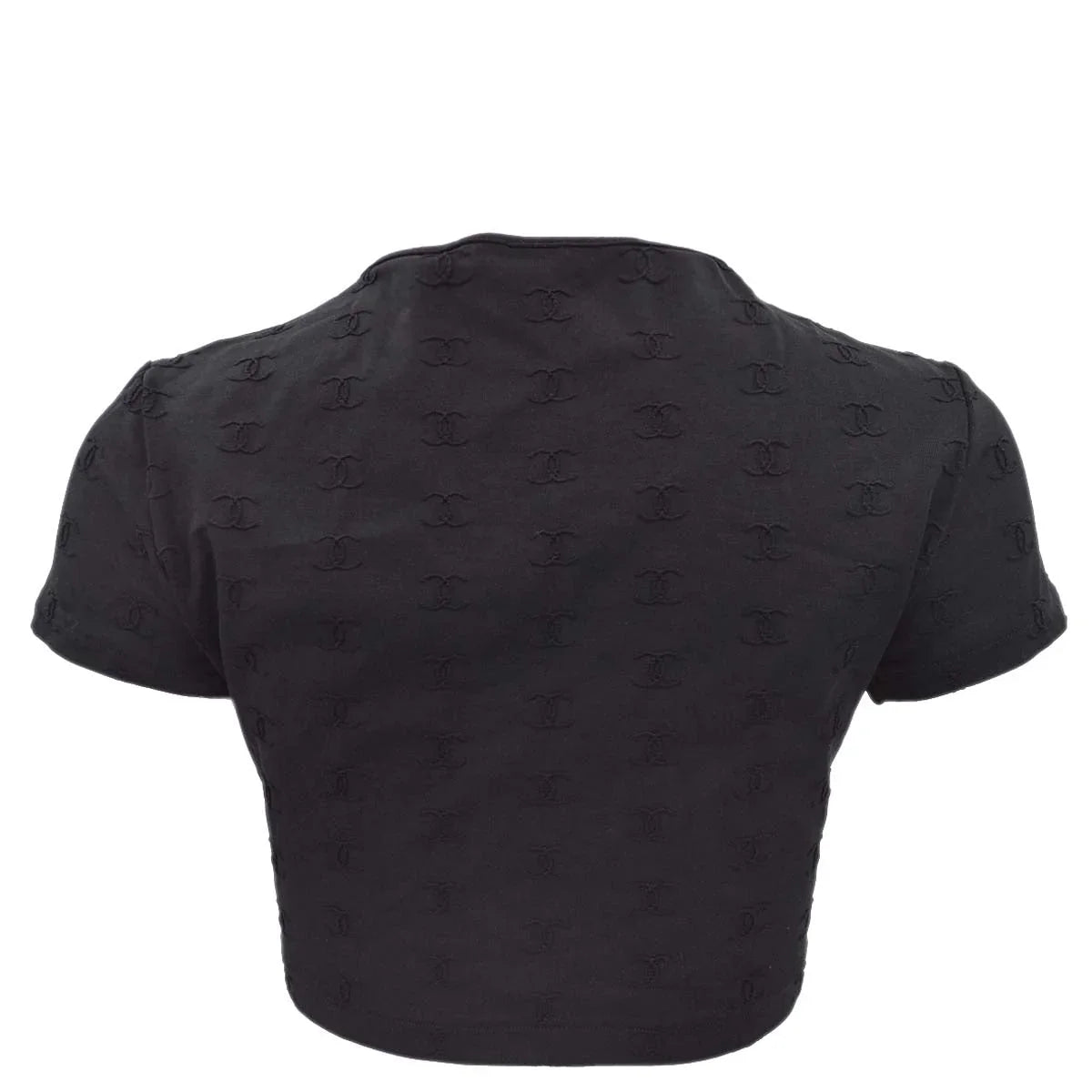 Chanel Spring 1997 CC Logo Embroidered Cropped T-shirt #42