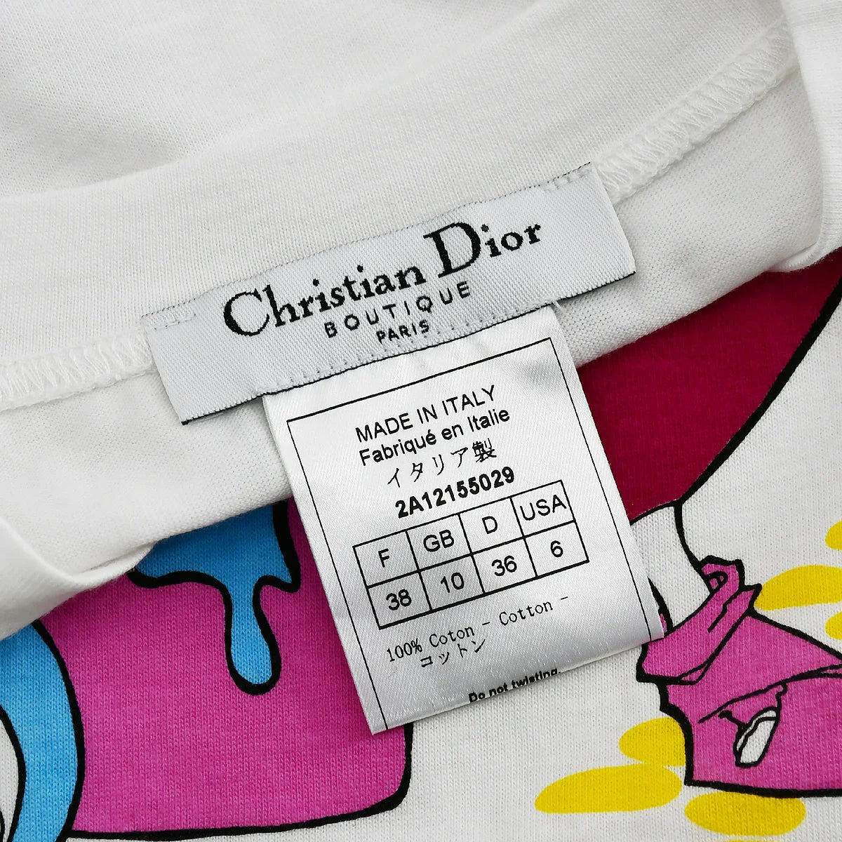 Christian Dior Fall 2002 John Galliano graphic-print cotton T-shirt Set #38