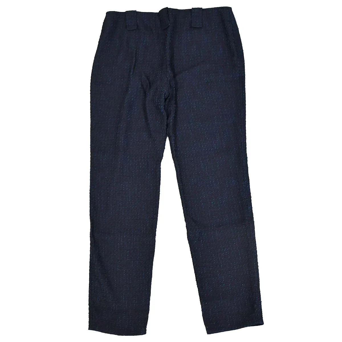 Chanel Boucle Pants Black Navy 01P #48