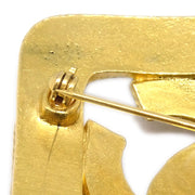 Chanel Rhombus Brooch Pin Gold 94A