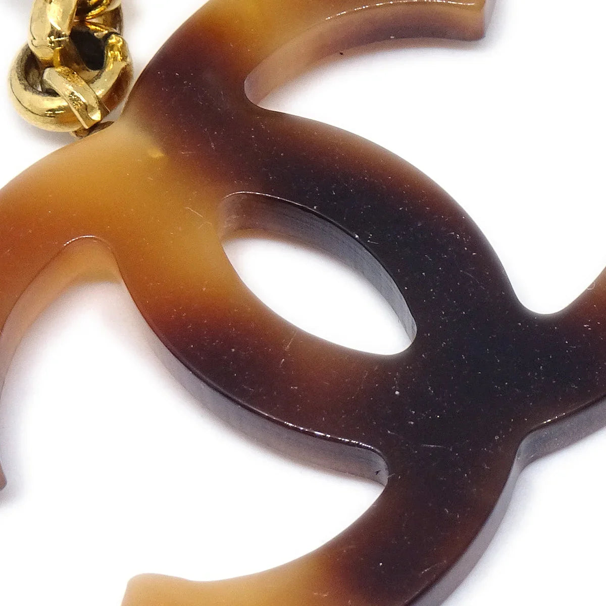 Chanel Dangle Earrings Clip-On Brown 94P