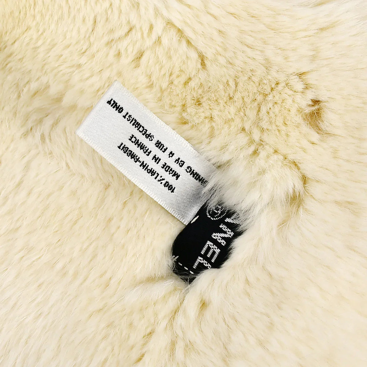 Chanel Fur Shawl Muffler Stole White