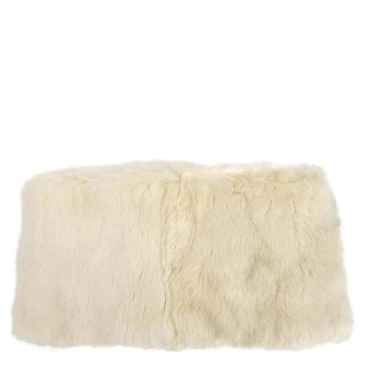 Chanel Fur Shawl Muffler Stole White