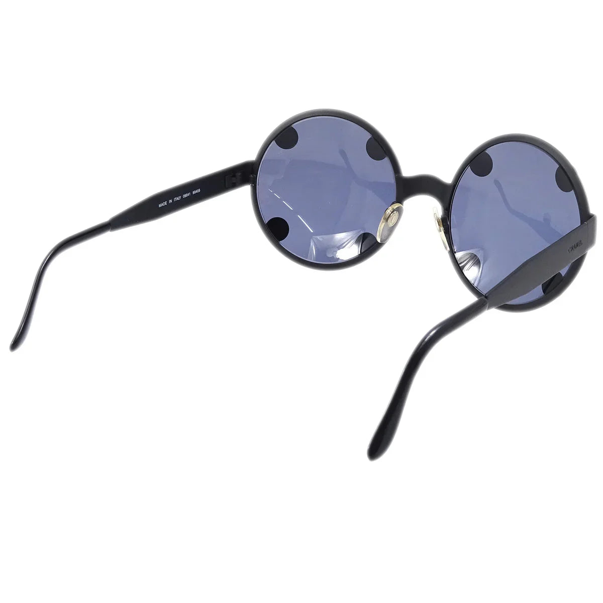 Chanel Black Round Sunglasses Eyewear