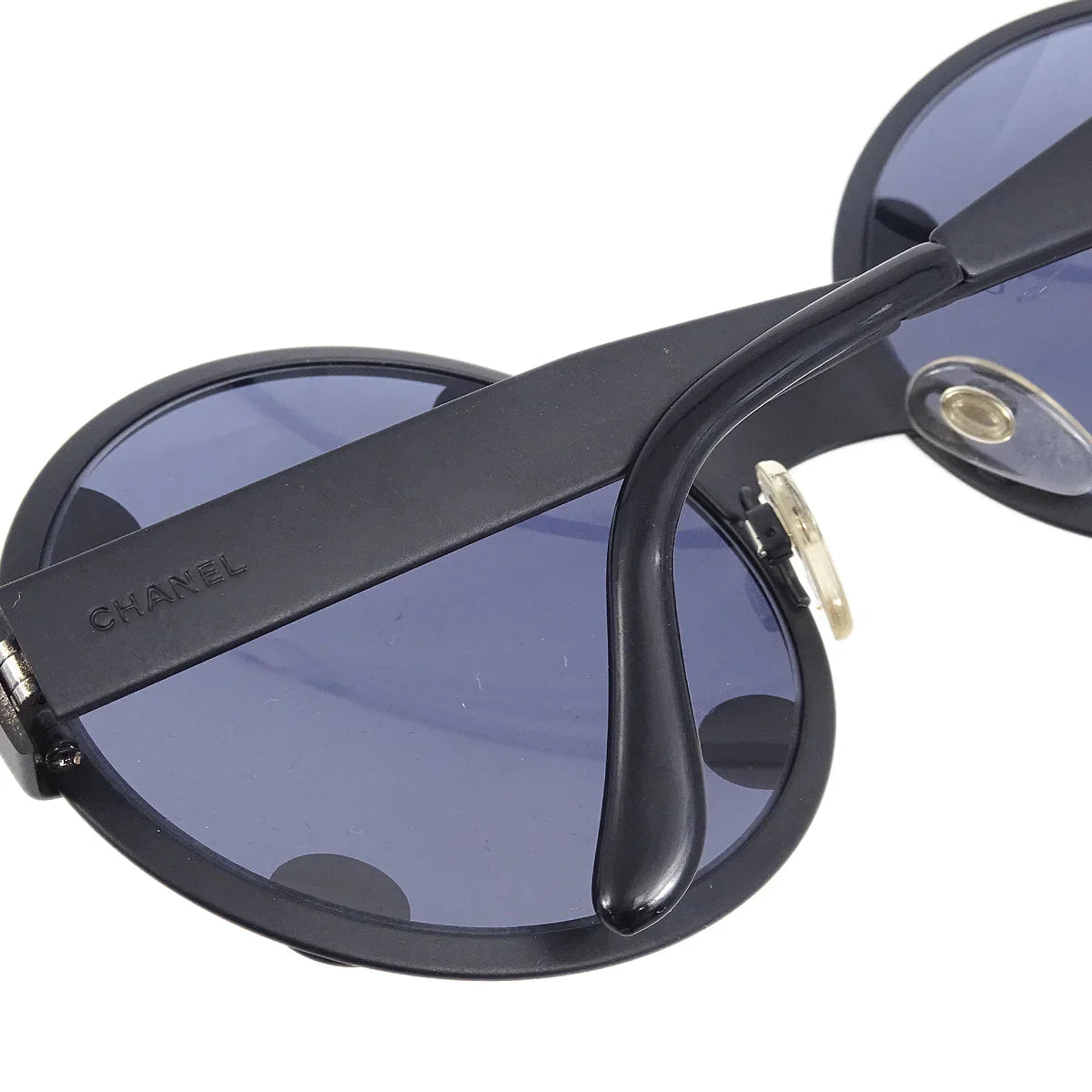 Chanel Black Round Sunglasses Eyewear