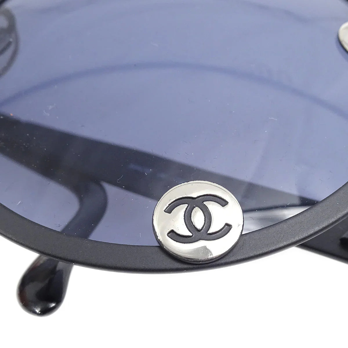 Chanel Black Round Sunglasses Eyewear