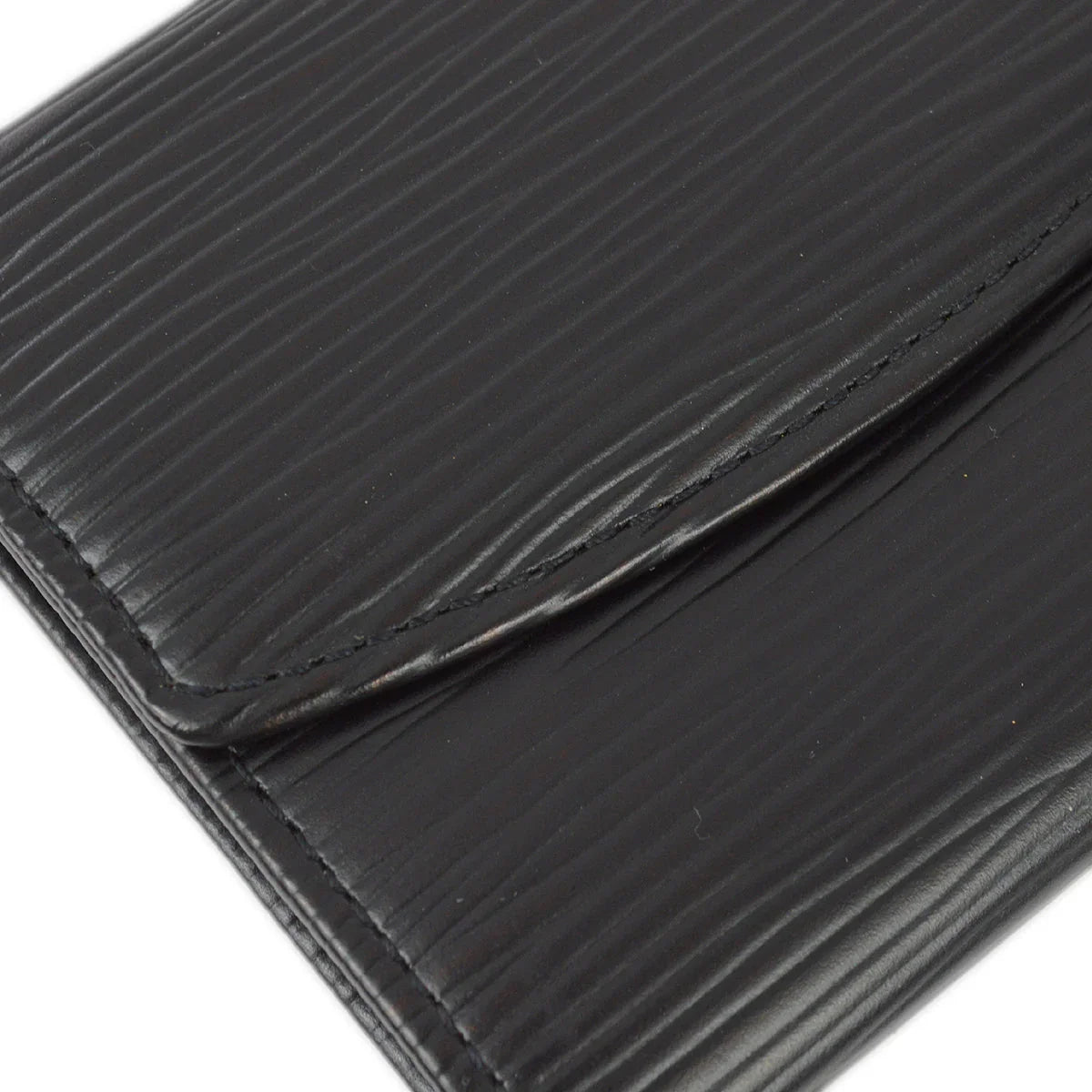 Louis Vuitton 1998 Black Epi Porte Monnaie Simple Coin Purse Wallet M63412