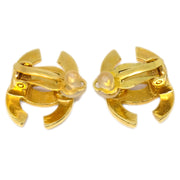 Chanel CC Earrings Clip-On Gold 02P