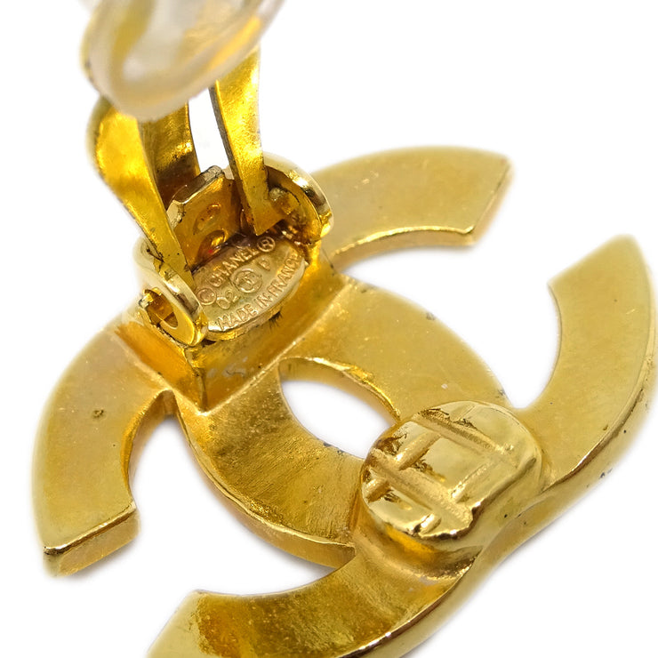 Chanel CC Earrings Clip-On Gold 02P