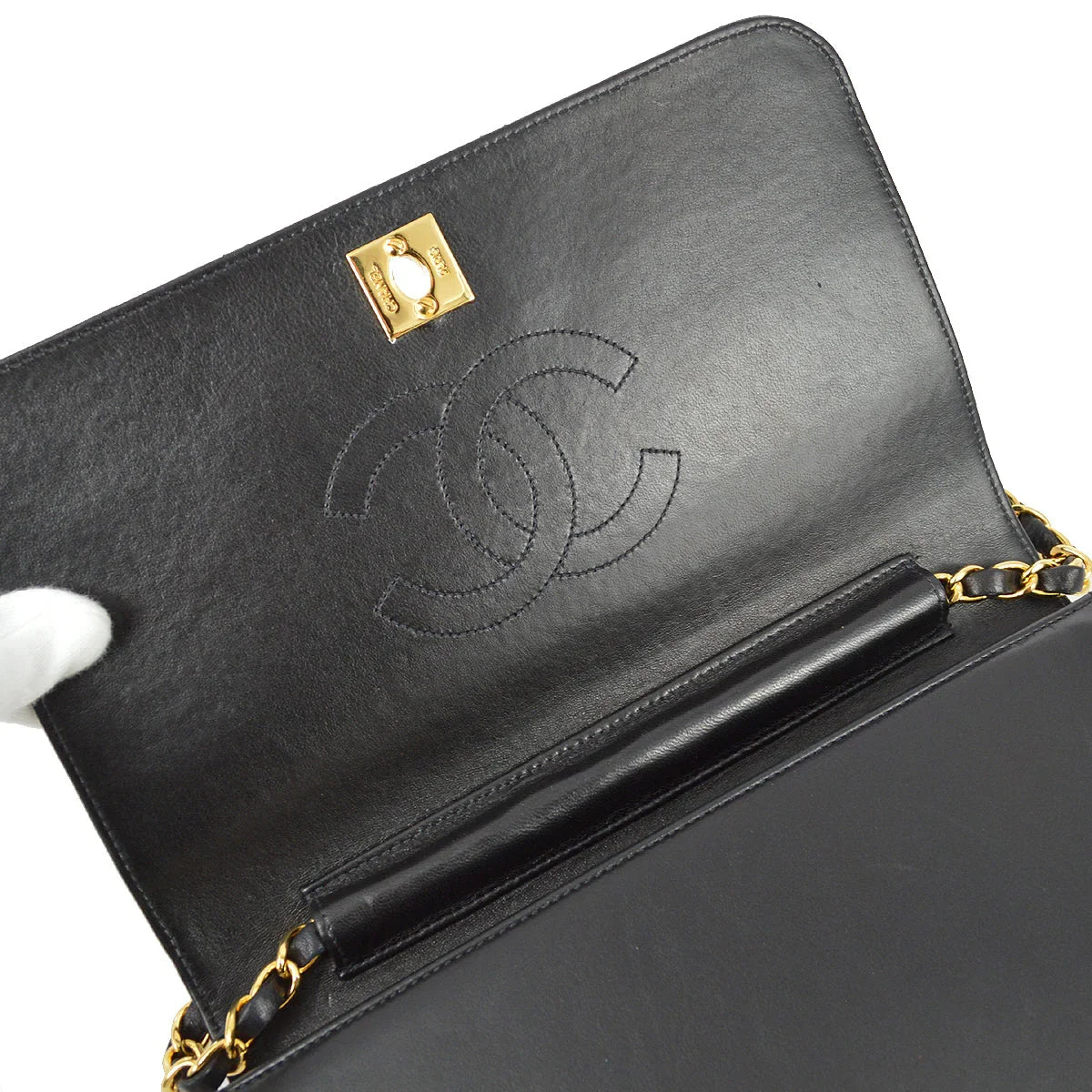 Chanel 2001-2003 Lambskin Small Turnlock Full Flap Bag