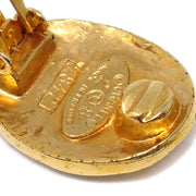 Chanel Oval Earrings Clip-On Gold 2842/28