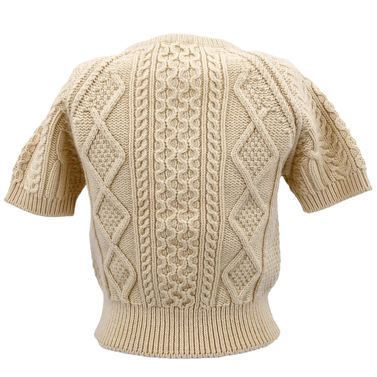 Chanel Fall 1996 Wool Fisherman Knit Short Sleeve Jumper #38