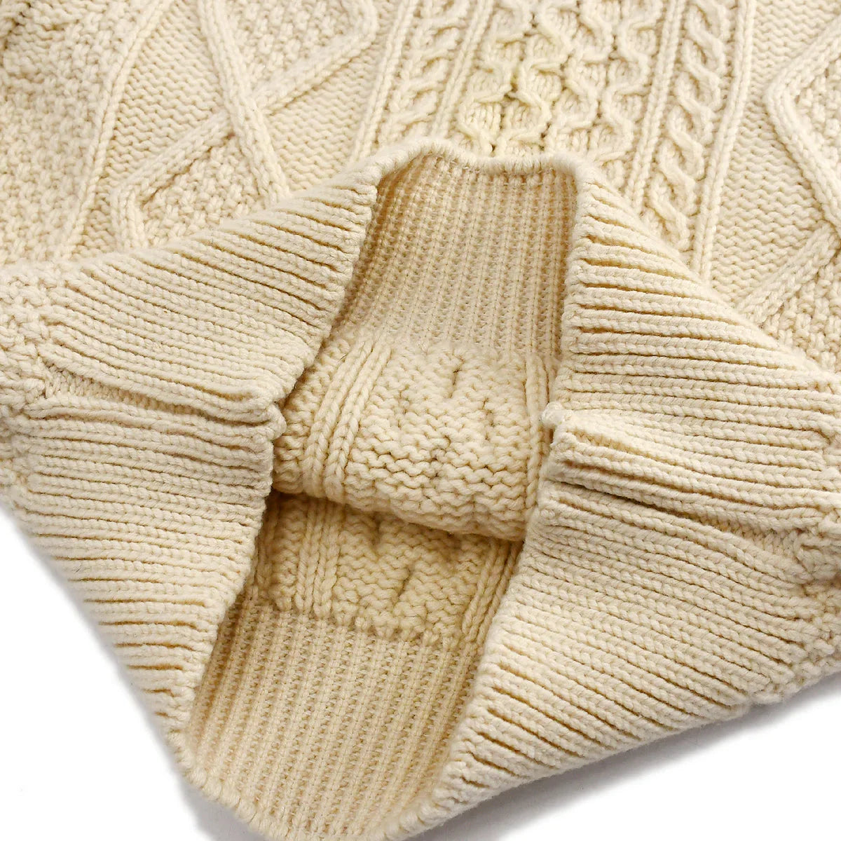 Chanel Fall 1996 Wool Fisherman Knit Short Sleeve Jumper #38
