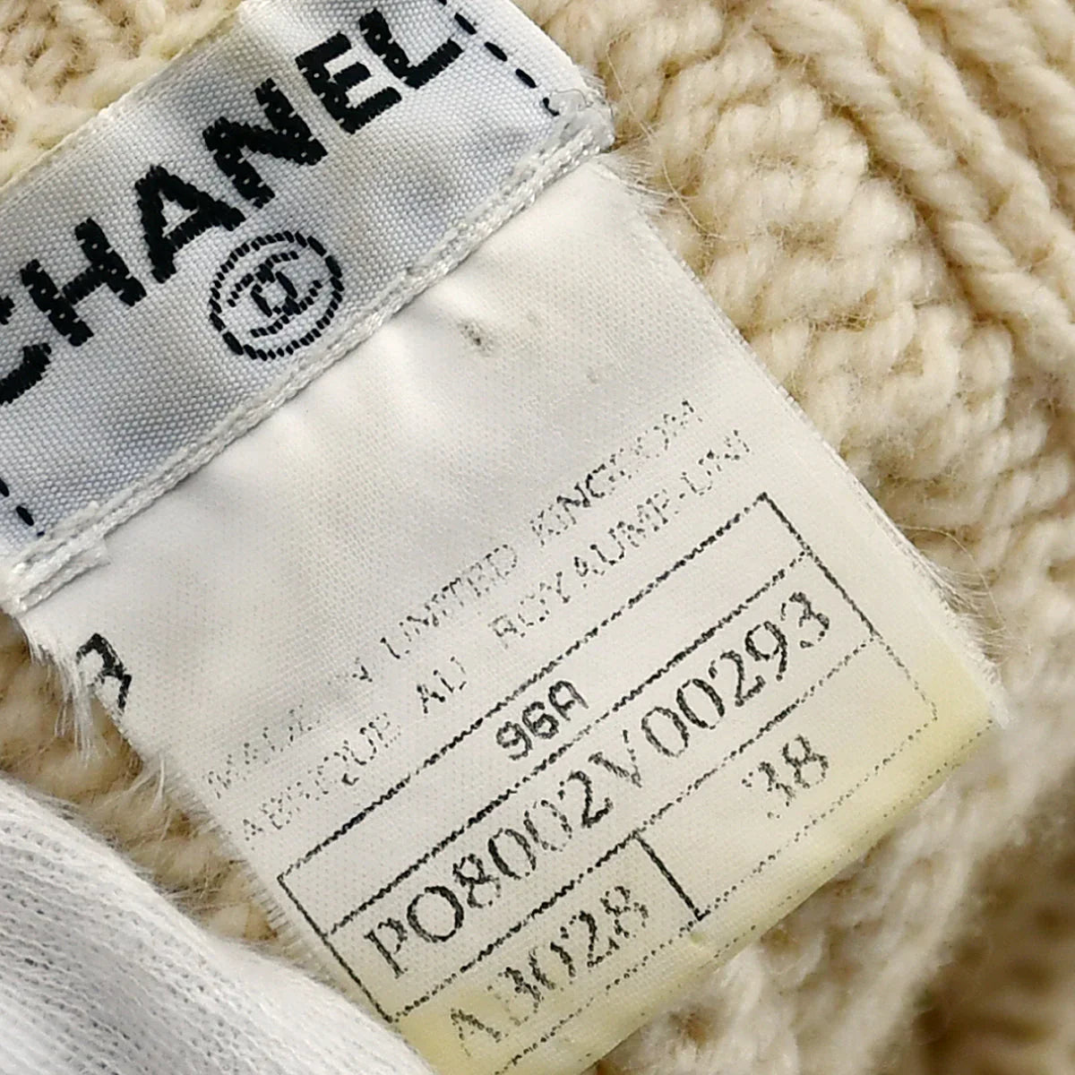 Chanel Fall 1996 Wool Fisherman Knit Short Sleeve Jumper #38
