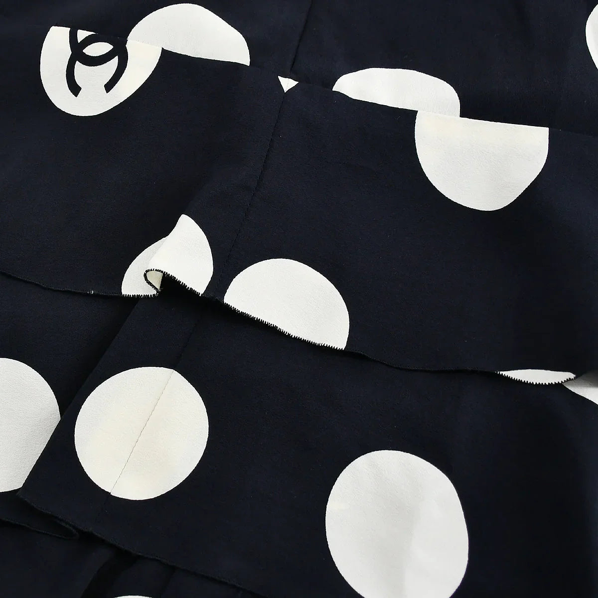 Chanel Spring 1997 Runway polka-dot ruffled silk dress #38