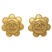 Chanel Flower Earrings Clip-On Gold 2872/28
