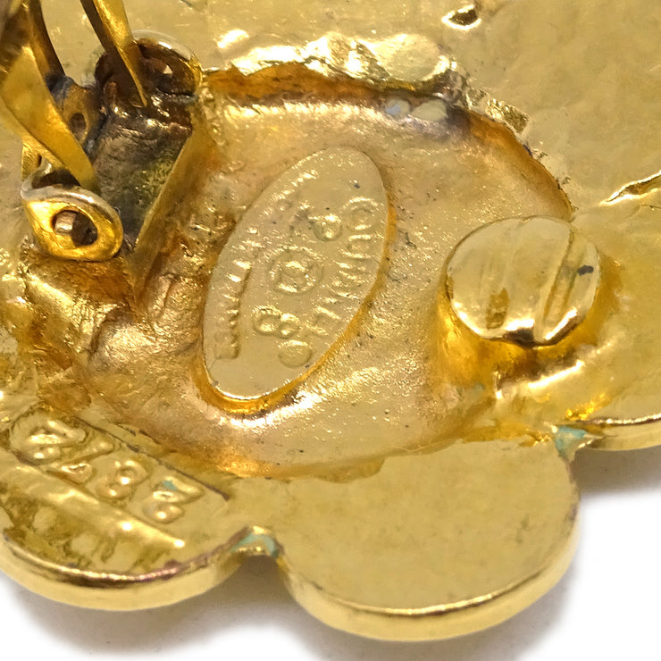 Chanel Flower Earrings Clip-On Gold 2872/28