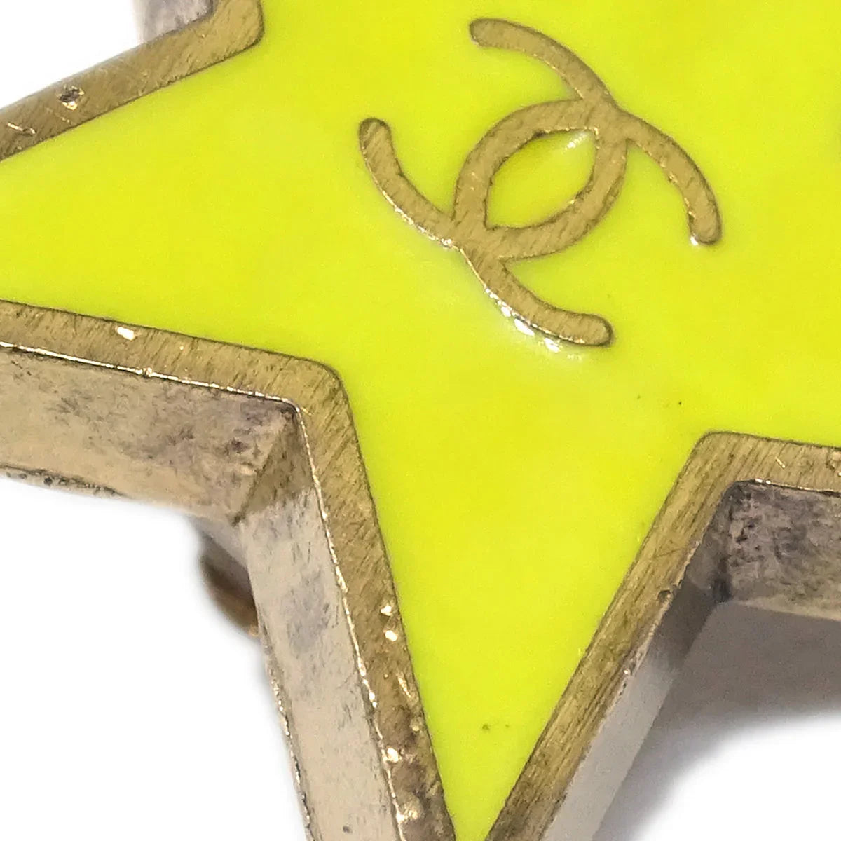 Chanel Star Earrings Clip-On Yellow 01P