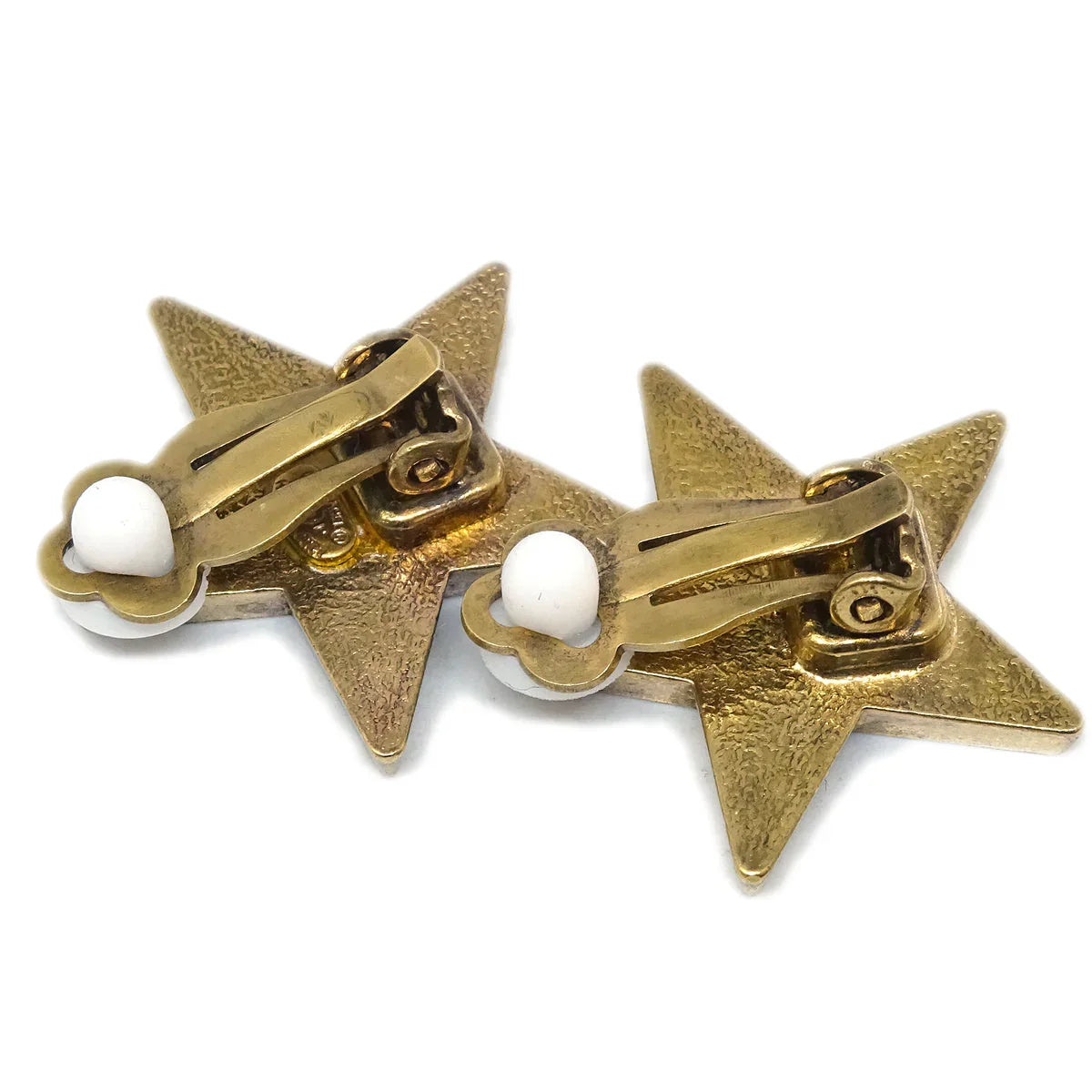 Chanel Star Earrings Clip-On Yellow 01P