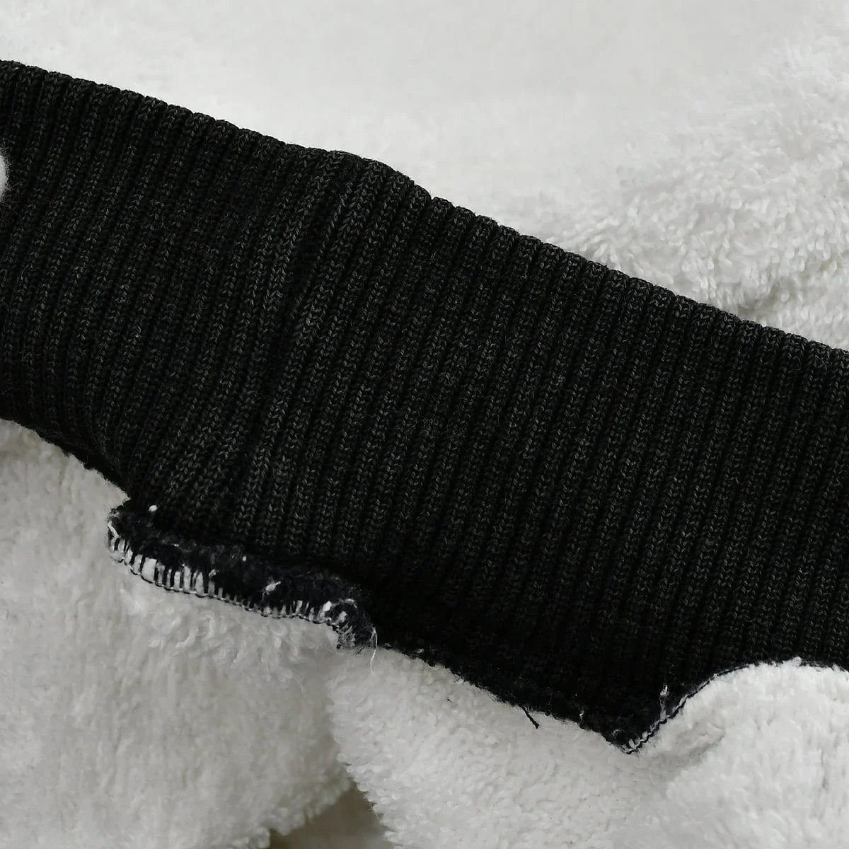 Chanel Terry Cloth Sweatshirt White Black