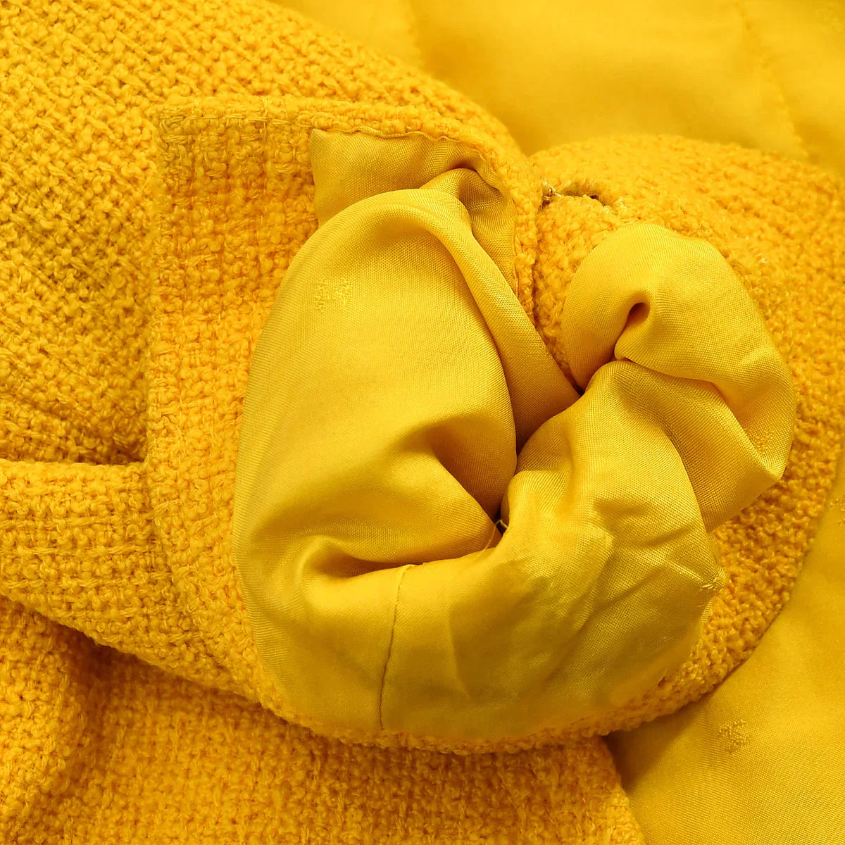Chanel Double Breasted Collarless Jacket Yellow 17 #38
