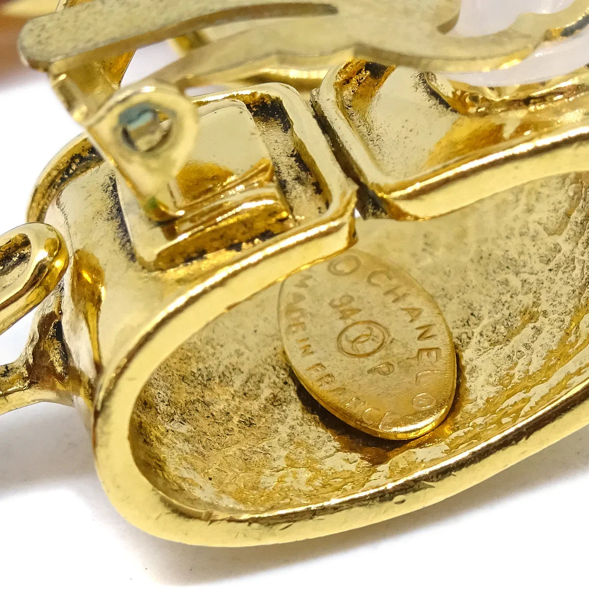 Chanel 1994 Faux Tortoiseshell CC Dangle Earrings