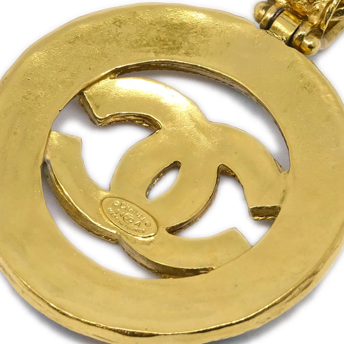 Chanel Gripoix Gold Chain Pendant Necklace 94A