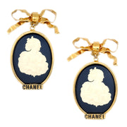 Chanel Cameo Earrings Clip-On Gold