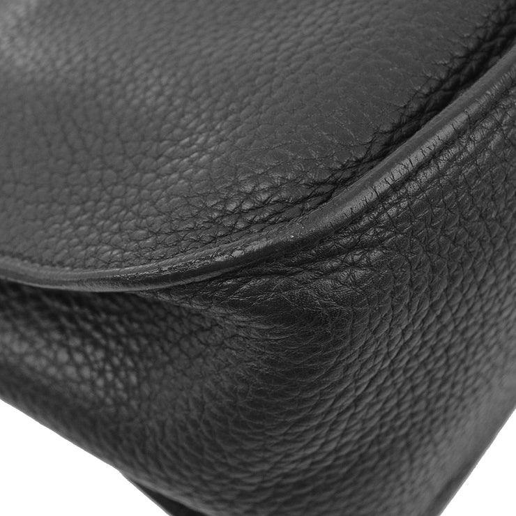 Hermes 2011 Black Taurillon Clemence Jypsiere 28 Shoulder Bag