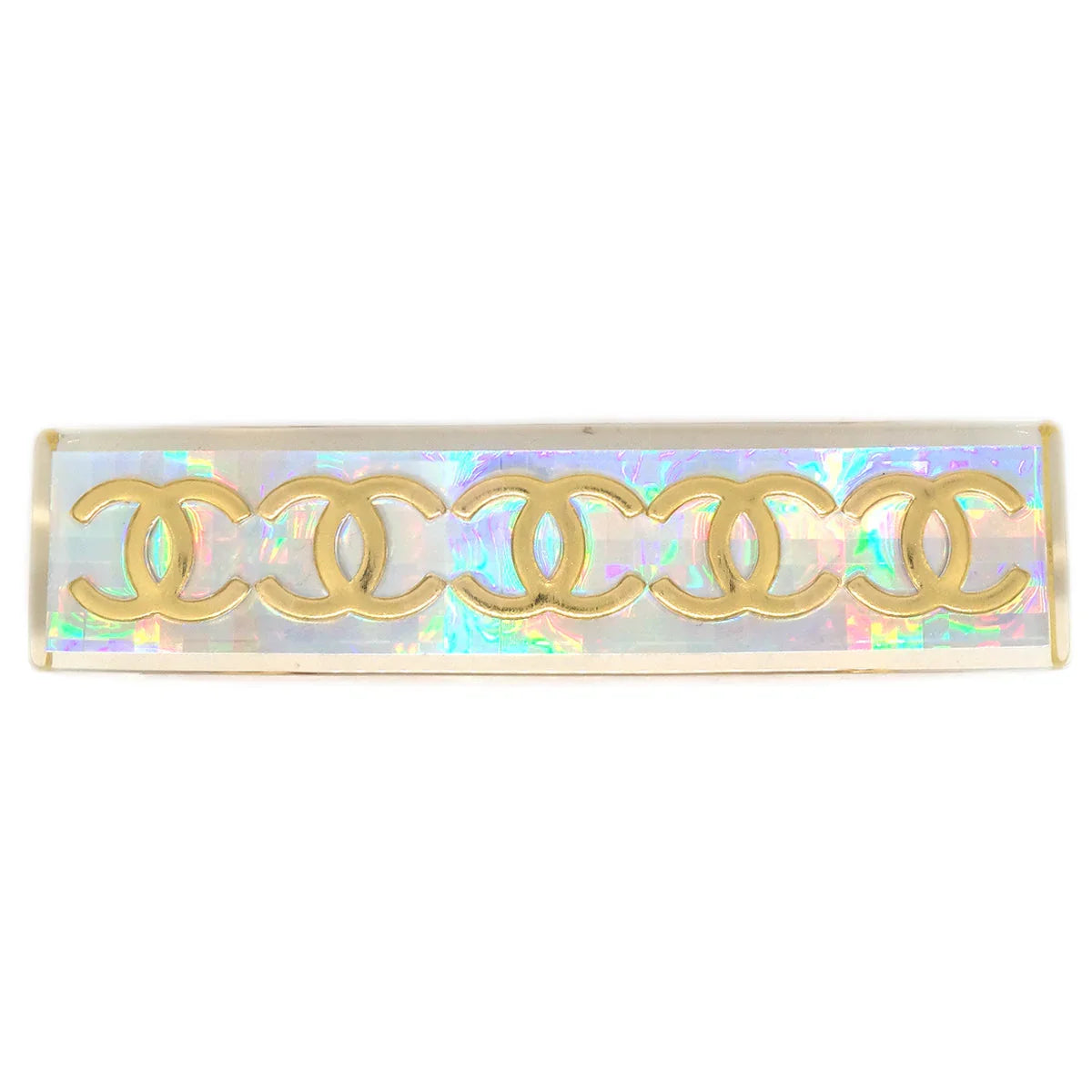Chanel Hair Clip Hairpin Barrette Clear 97P