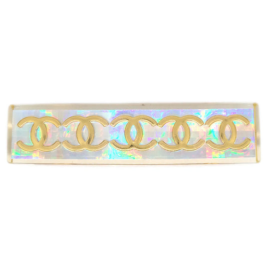 Chanel Hair Clip Hairpin Barrette Clear 97P