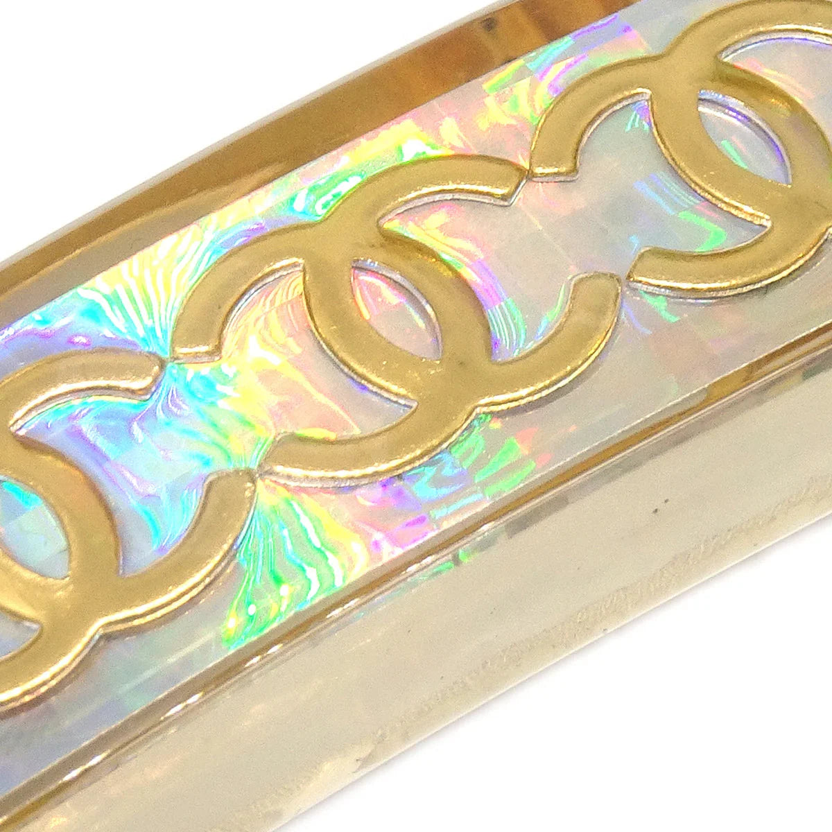 Chanel Hair Clip Hairpin Barrette Clear 97P