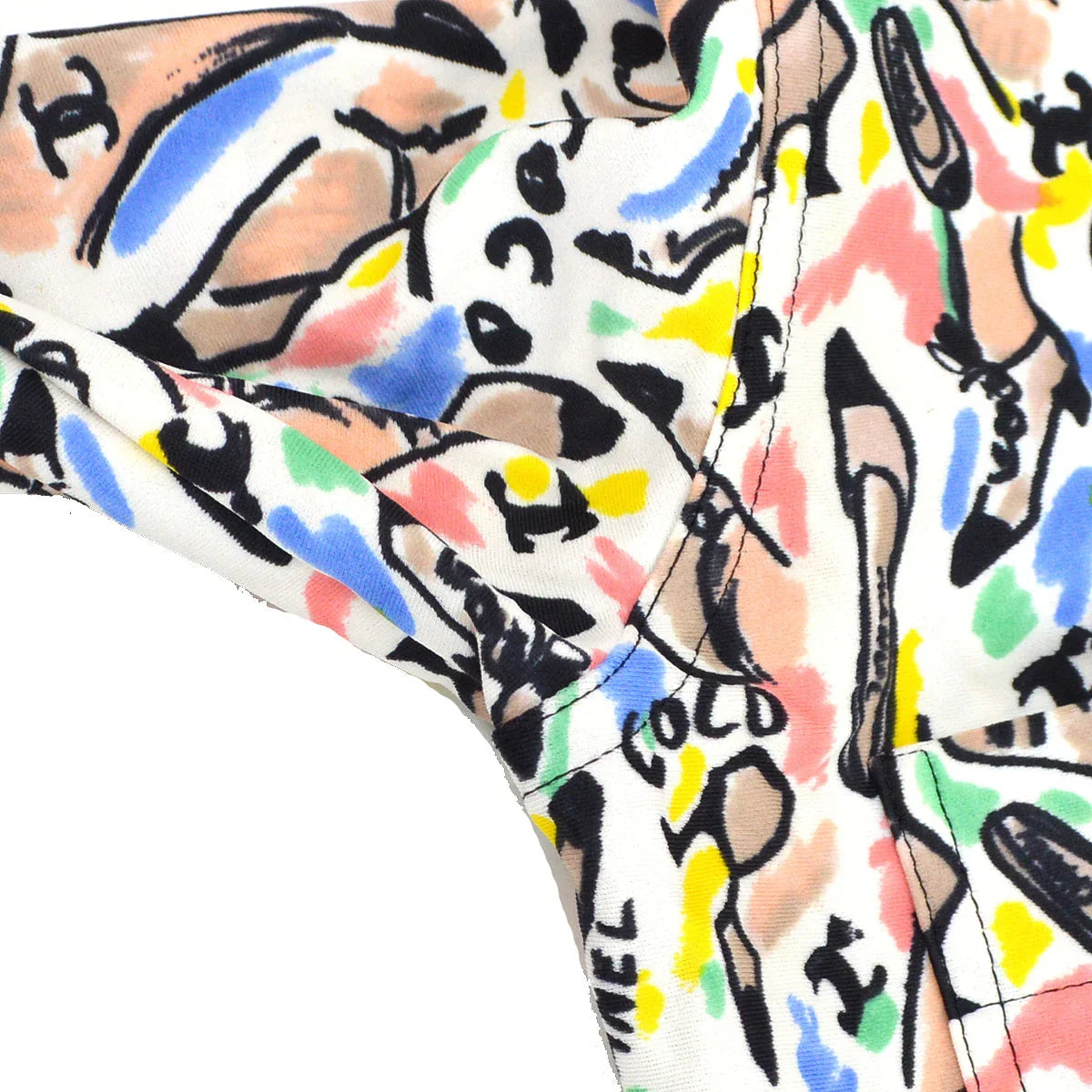 Chanel spring 1995 shoe-print shirt #36
